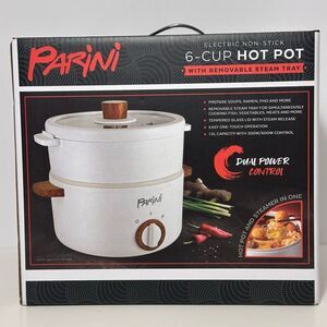 Parini Electric Non-Stick Hot Pot (6 cups) w/ Removeable Steam Tray